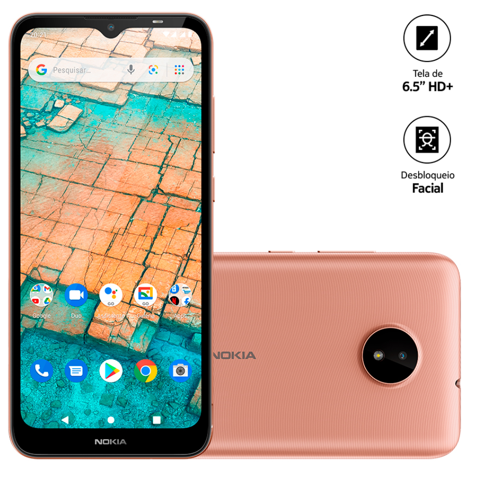 Smartphone Nokia C20 32GB NK038, DOURADO, large image number 1