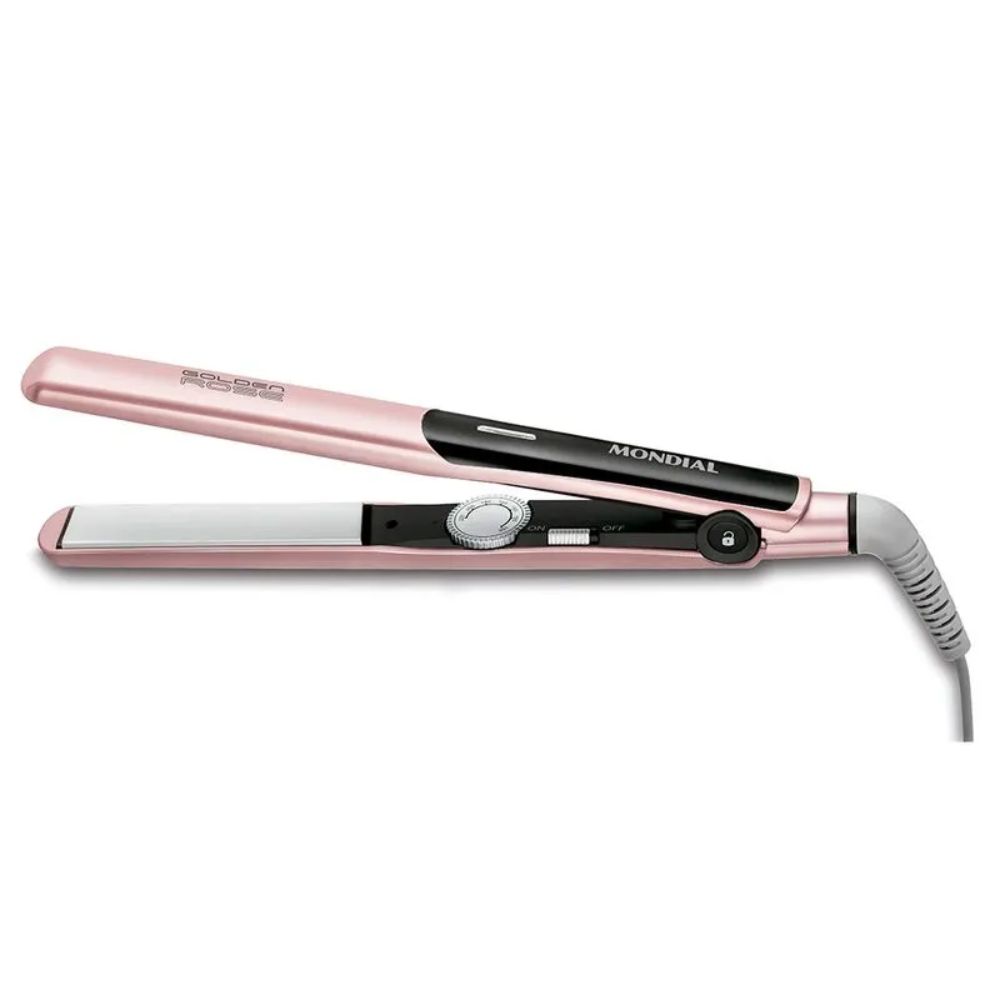 Prancha de Cabelo Mondial Alisadora Golden Rose P-20 Bivolt
