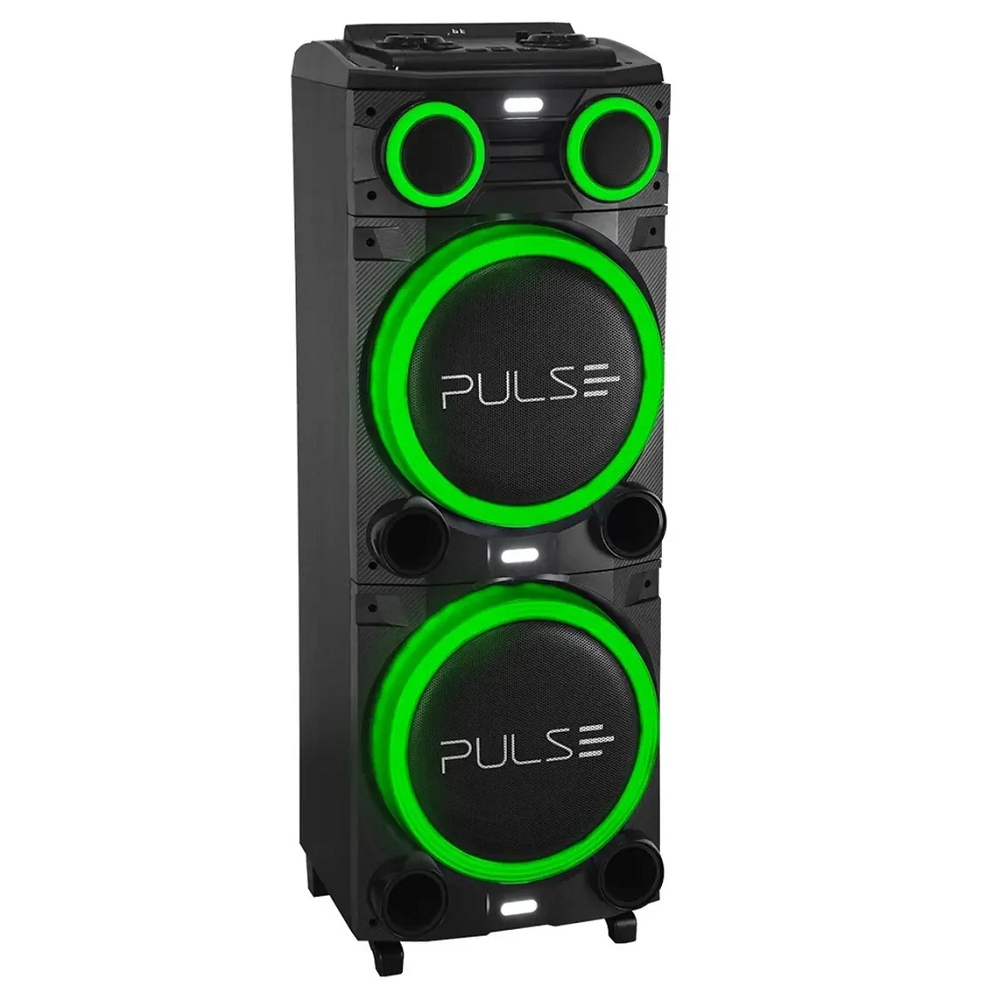 Caixa de Som Pulse Torre Bluetooth 2700W Bivolt Double 12 SP516 LED