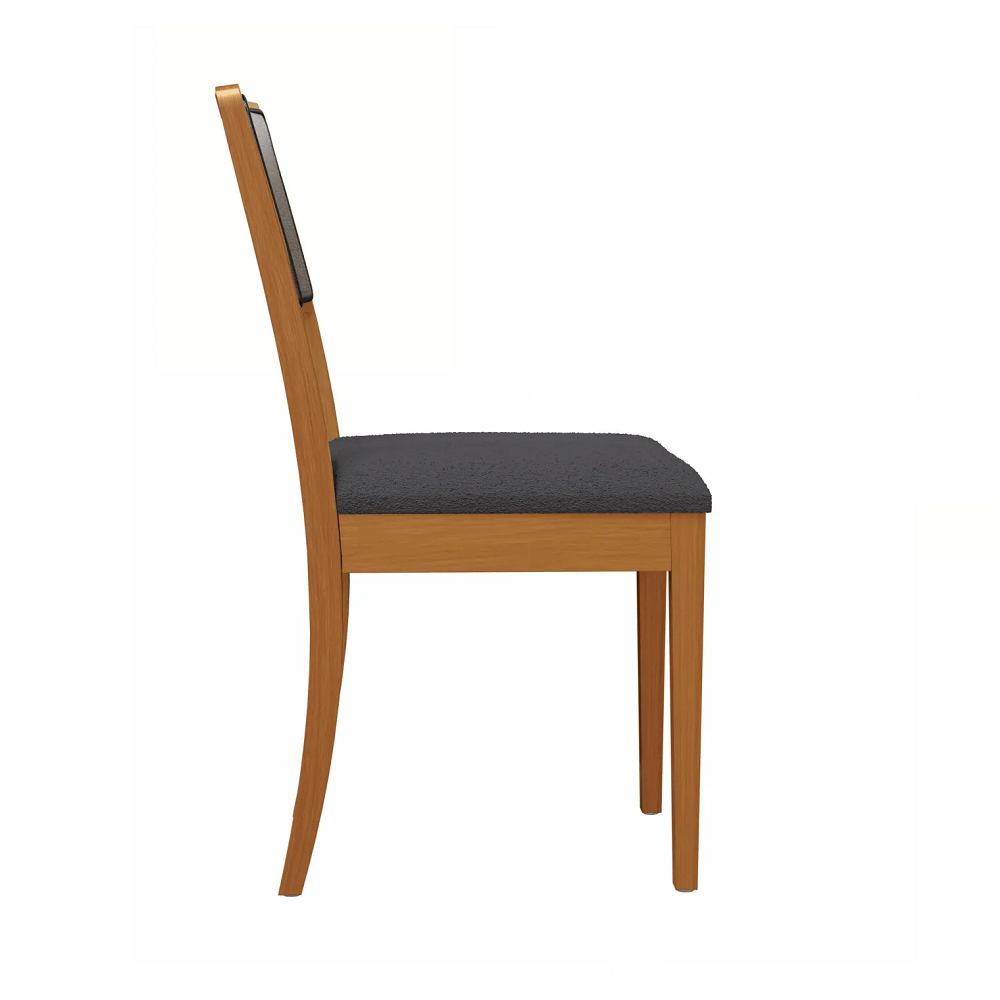 Conjunto Cadeiras de Jantar Lola Assento Estofado Kappesberg Canela/Chumbo 2 Unidades, , large image number 2