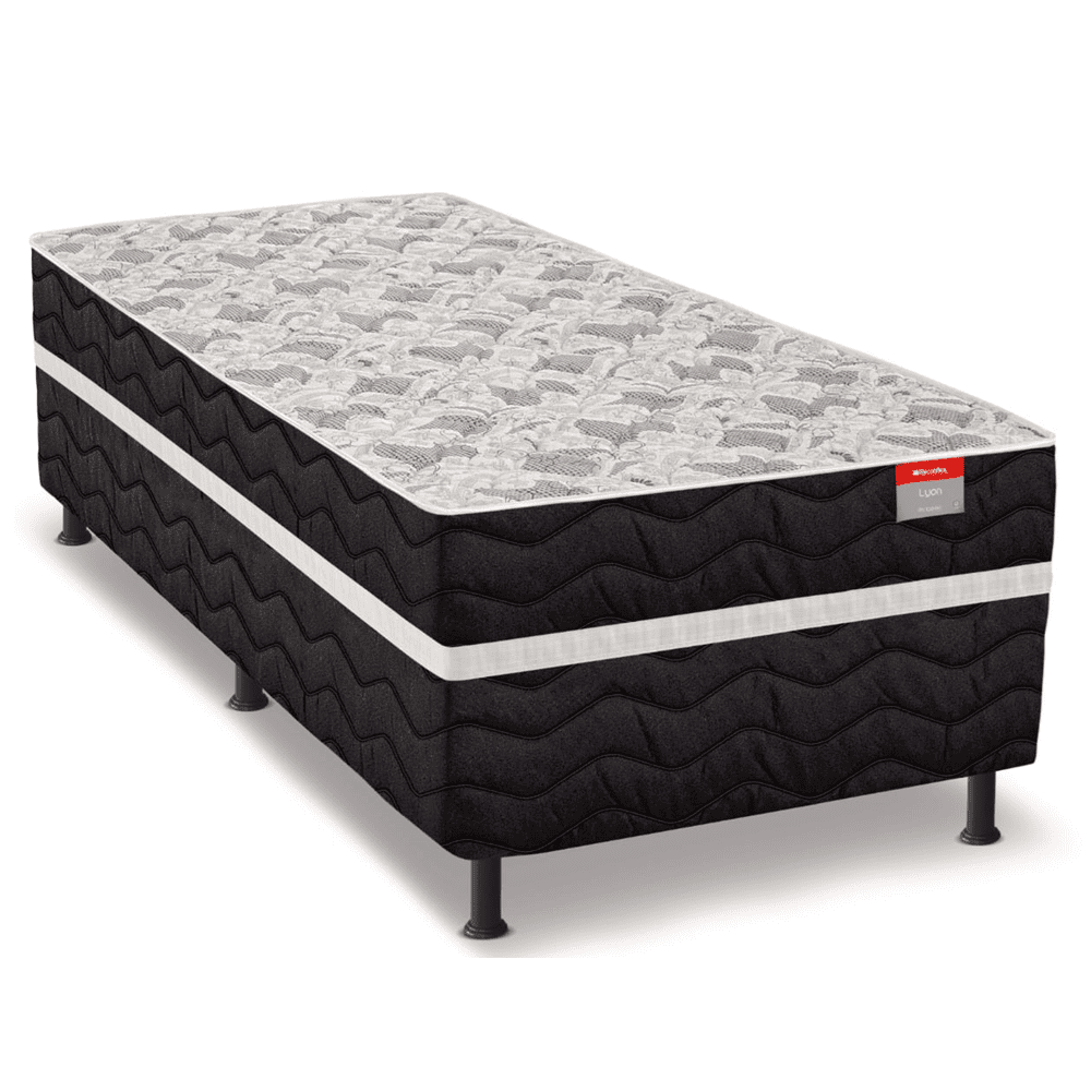 Cama Box Conjugada Solteir&atilde;o Espuma D28 Lyon 188x88x55 cm Reconflex