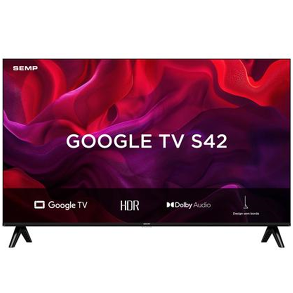 Smart TV 43 Polegadas Semp FHD Wi-Fi Google Tv 2 HDMI 1 USB 43S42
