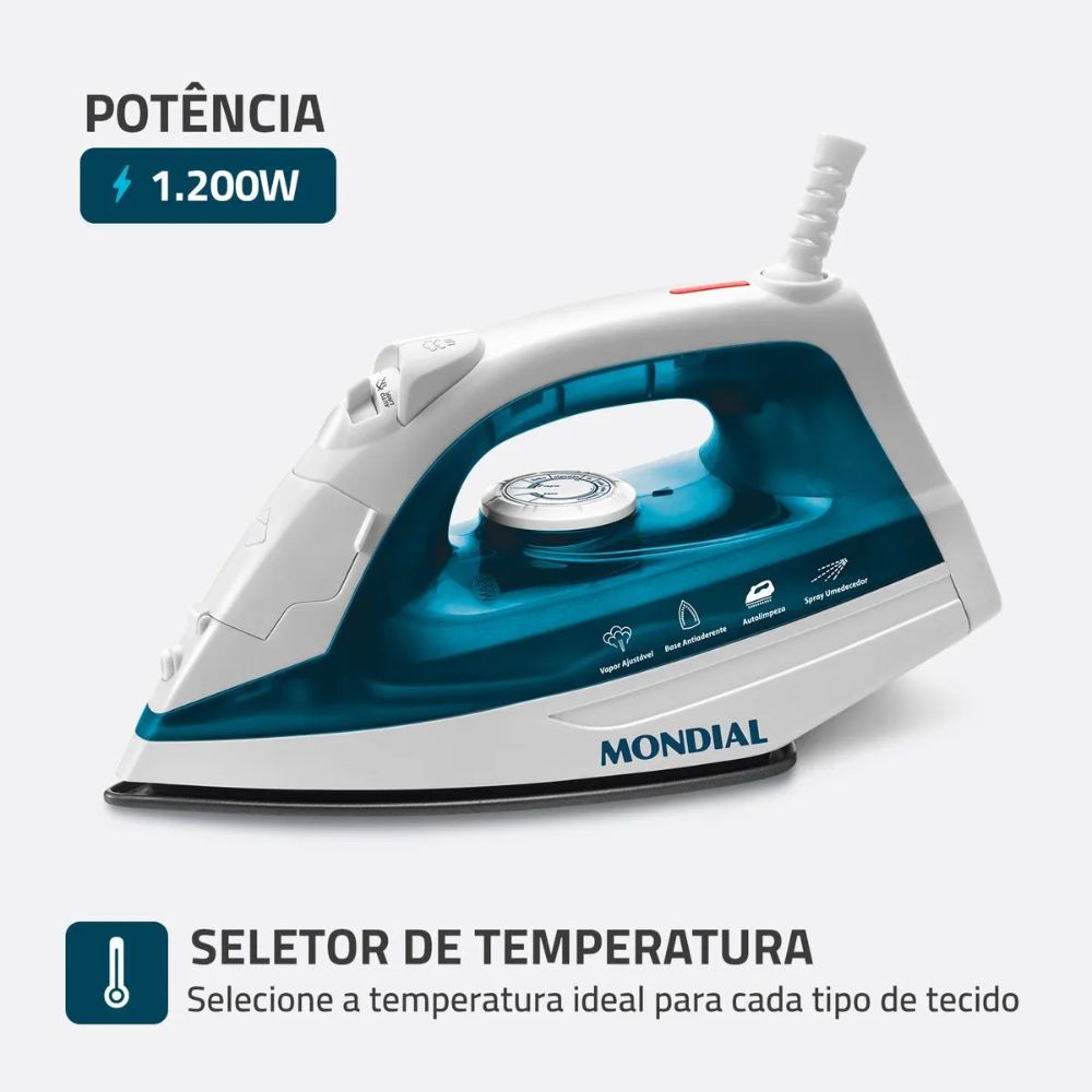 Ferro de Passar Roupa a Vapor Mondial 220V F-32, , large image number 2