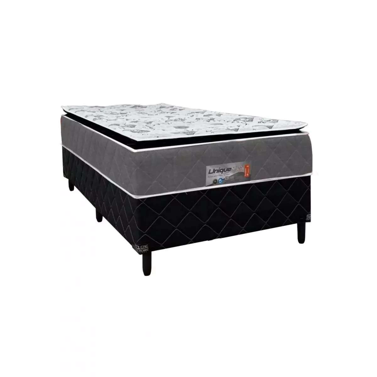 Cama Box Conjugada Solteirão Unique Pillow Confort 188x88x69 cm Caza Nobre, , large image number 1