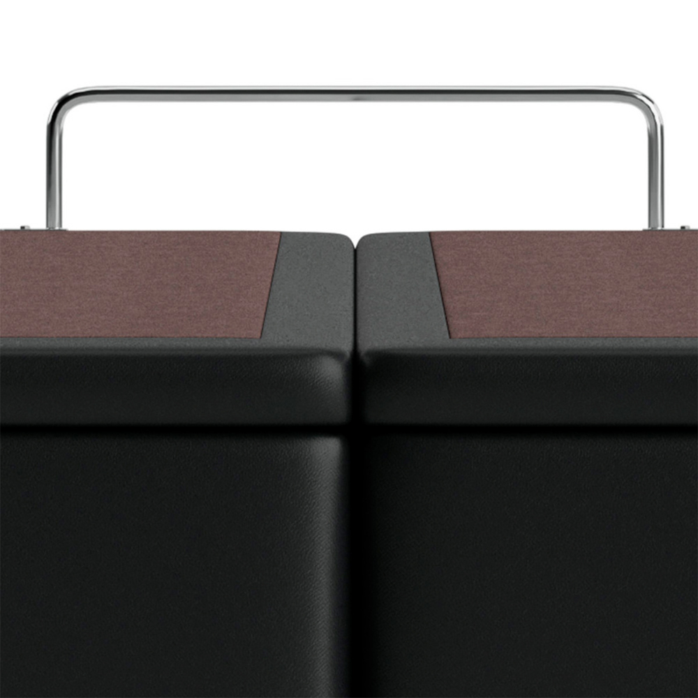 Base Cama Box Queen com Ba&uacute; Physical Corino Preto 158x198x42,5 cm Ortobom, , large image number 5