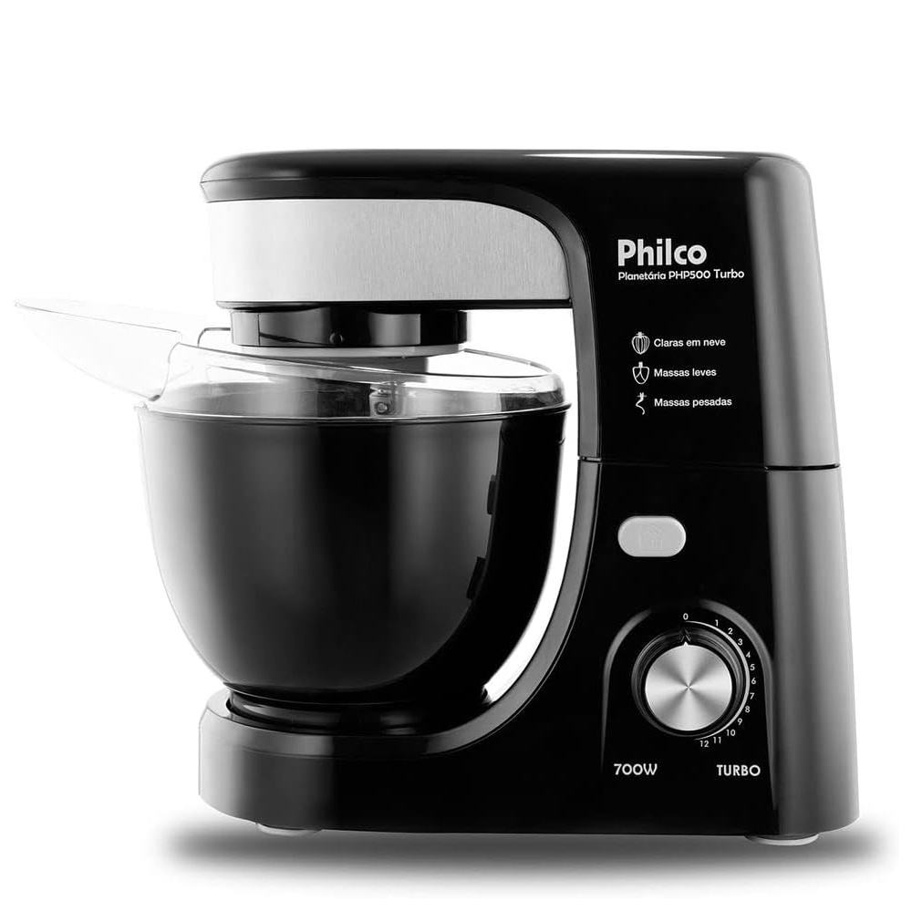 Batedeira Planetária Philco Preta Turbo 700W 220V PHP500P, , large image number 1