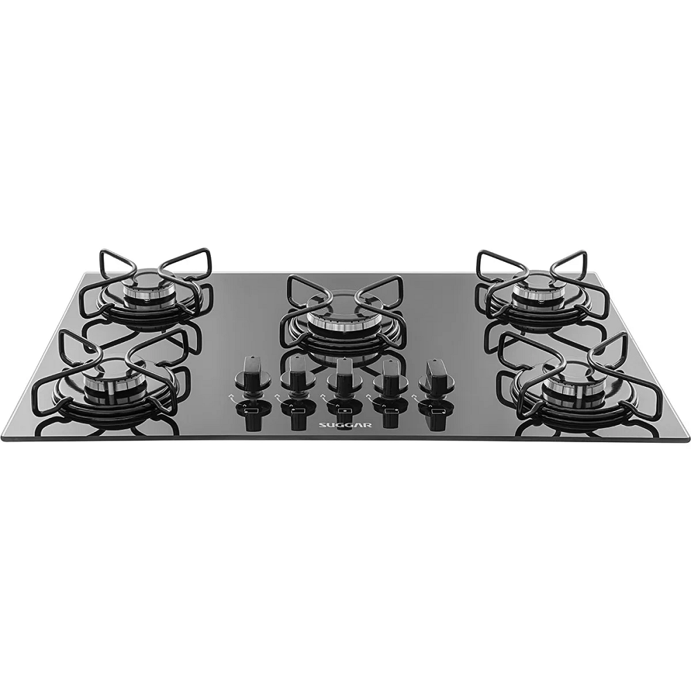Cooktop 5 Bocas Suggar Mesa de Vidro Bivolt FG5005VP