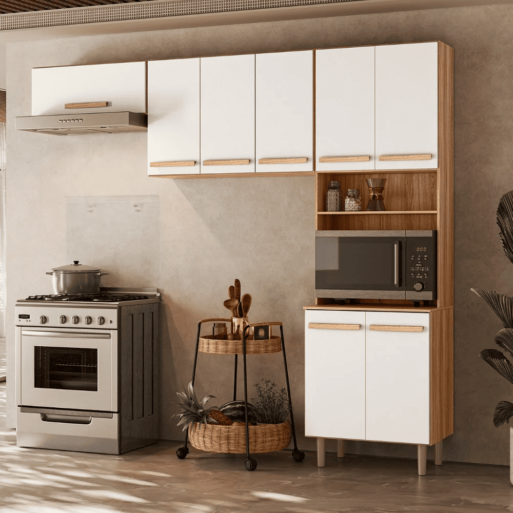 Cozinha Completa 8 Portas Freij&oacute;/Off White Nicioli Lemon, , large image number 1