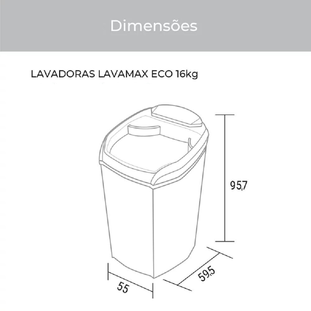 Tanquinho Semiautomático Suggar 16KG Lavamax LC1622PT 550W - Preto, , large image number 4