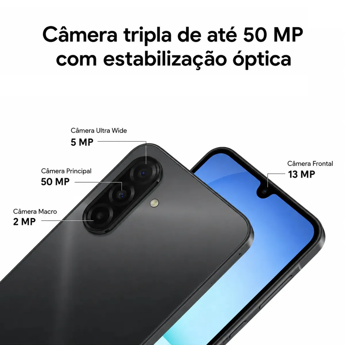 Smartphone Samsung A17 Preto 128GB 8GB RAM Tela 6,7" C&acirc;mera Tripla + Selfie 13MP, , large image number 2