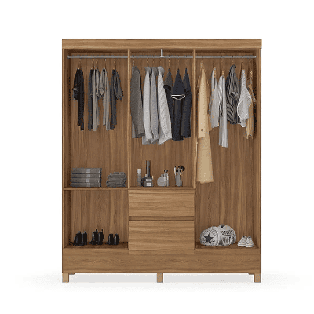 Guarda-Roupa Casal 6 Portas 2 Gavetas Amendola/Off White Dem&oacute;bile Flash, , large image number 3