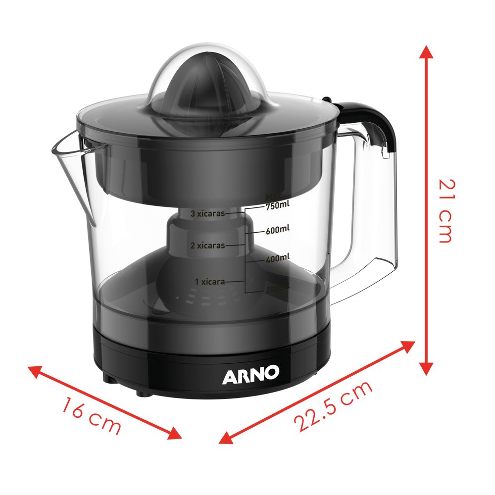 Espremedor de Frutas Arno Suco Express Preto 40W e 750ml CP31 220V, , large image number 6