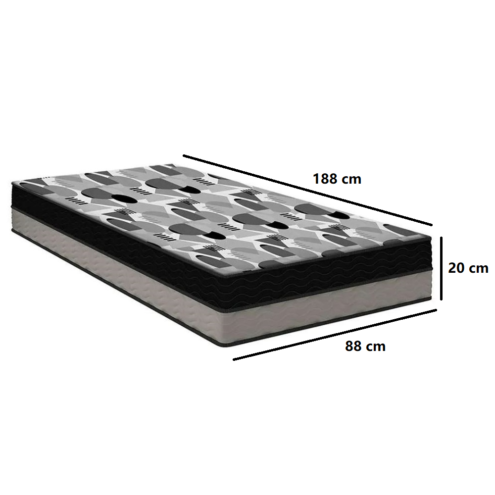 Colchão Solteiro ISO Dupla Face Espuma D-28/33 + Placa EPS 88x188x20cm Ortobom, , large image number 1