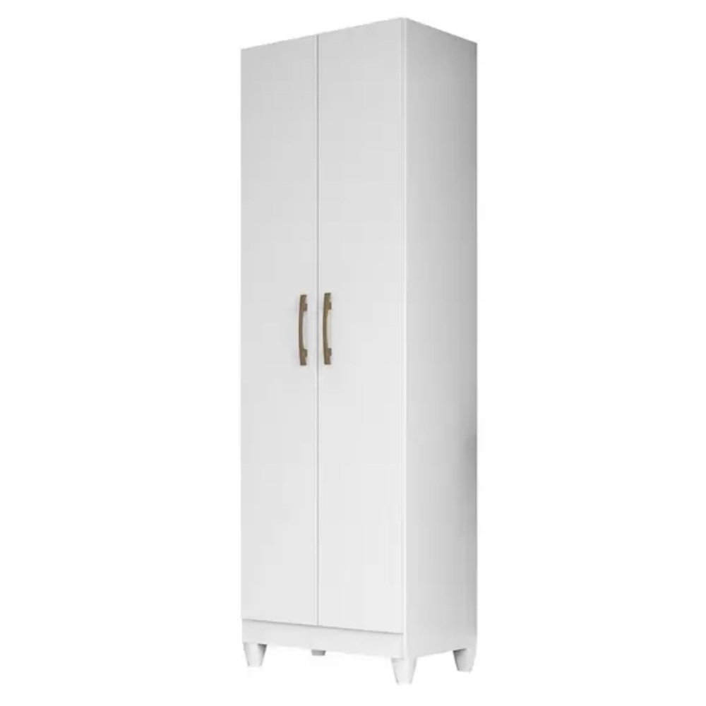 Arm&aacute;rio Multiuso 2 Portas 4 Parteleiras 182x55 cm New Iris Moval - Branco