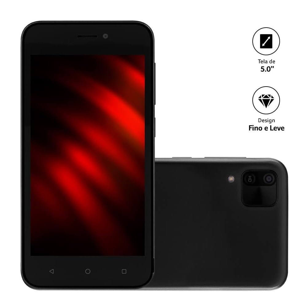 Smartphone Multilaser E2 Preto 32GB Câmera Dupla 2 Chips, Preto, large image number 1