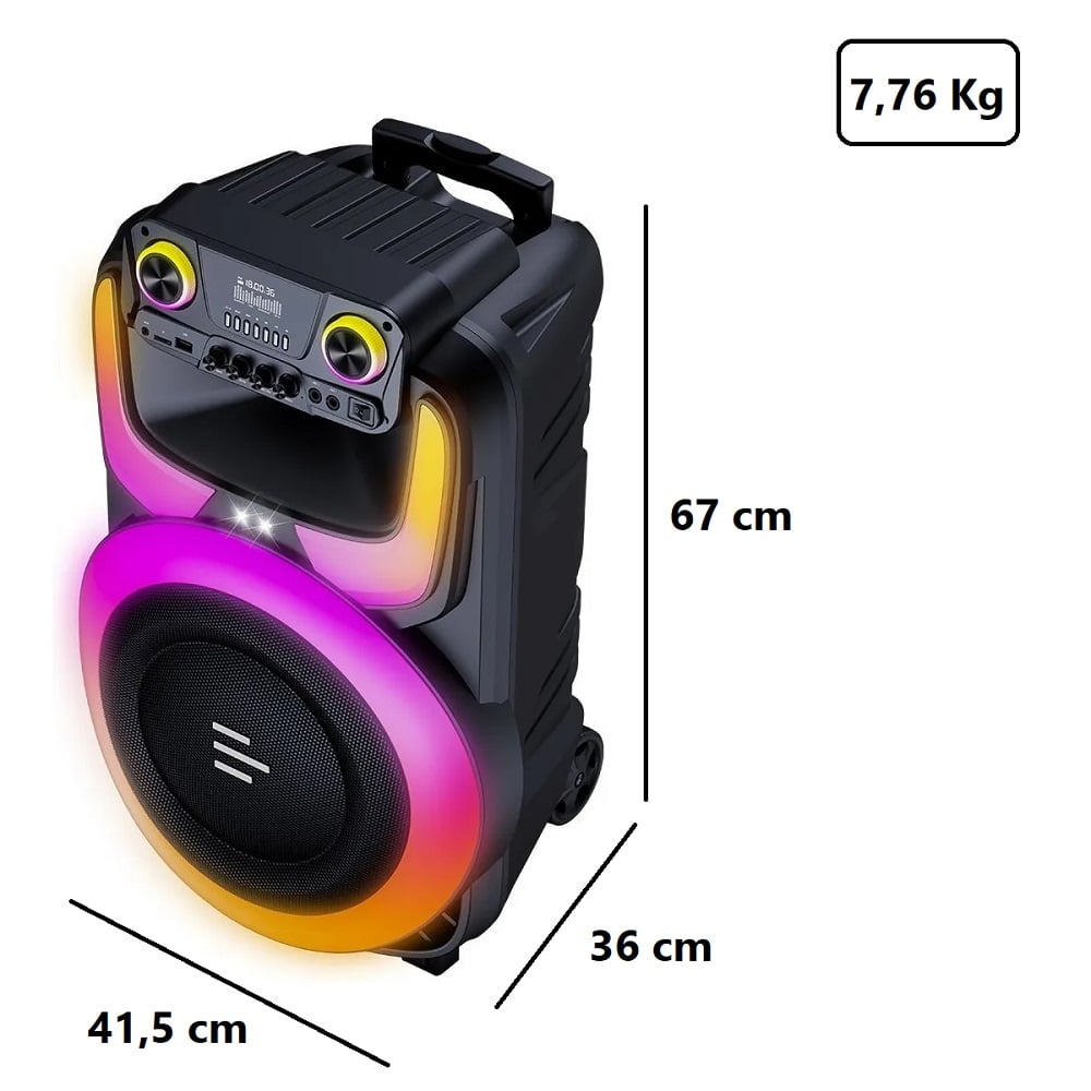 Caixa de Som Pulse Bluetooth 750W Bivolt Burst SP408 12" LED, , large image number 5