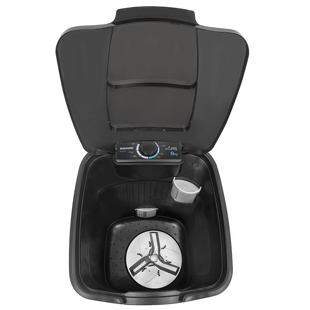 Tanquinho de Lavar Roupas Semi-autom&aacute;tico Suggar 8kg 220V Aleluia AL8002PT Preto, , large image number 5
