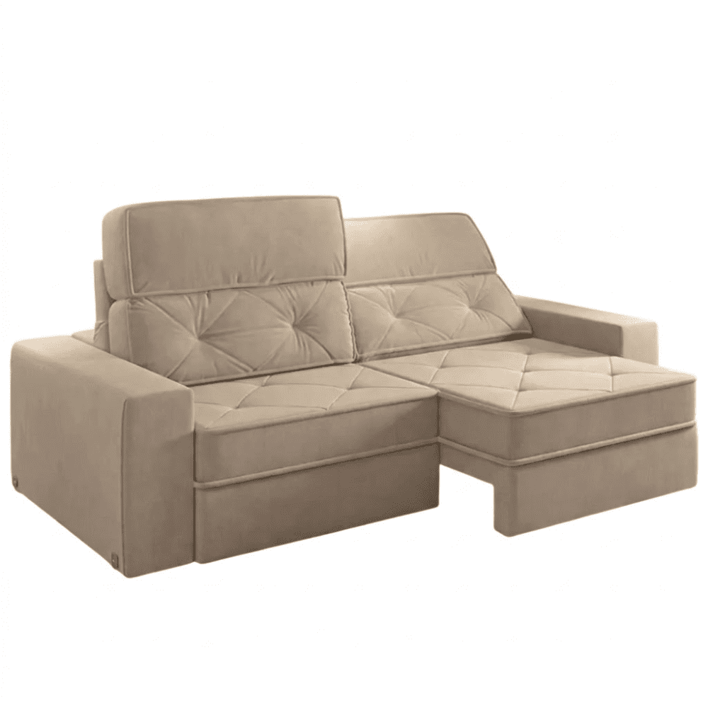 Sof&aacute; 2 Lugares Retr&aacute;til e Reclin&aacute;vel Estrela Arizona, Castor, large image number 0