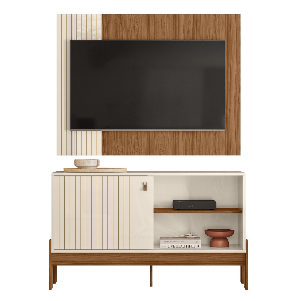 Rack com Painel para Tv até 42 Polegadas Mobler Wood, , large image number 0