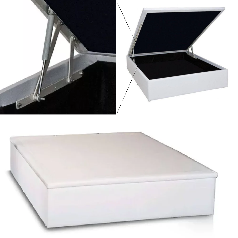Cama Box Casal com Base Bau Courino D33 Molas Ensacadas Freedom 138x188x74,5 cm Ortobom, , large image number 5