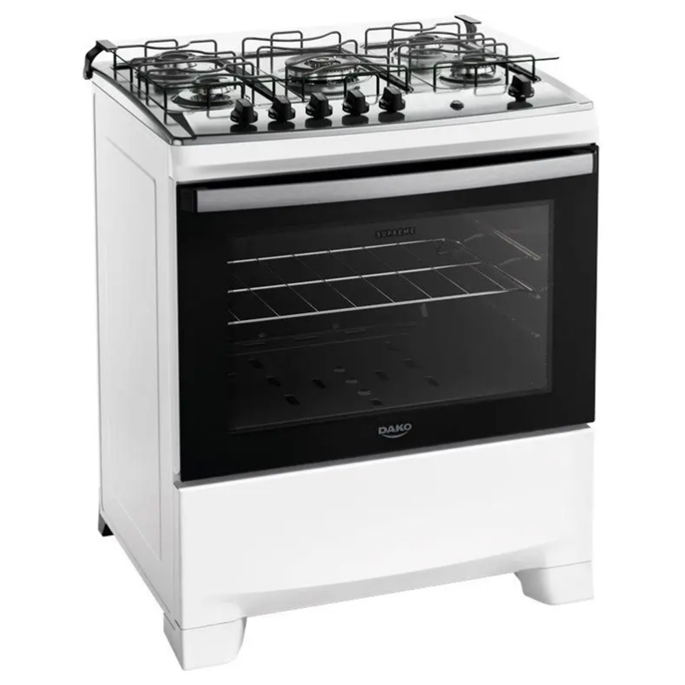 Fog&atilde;o 5 Bocas Dako Mesa Inox Branco 220V Supreme