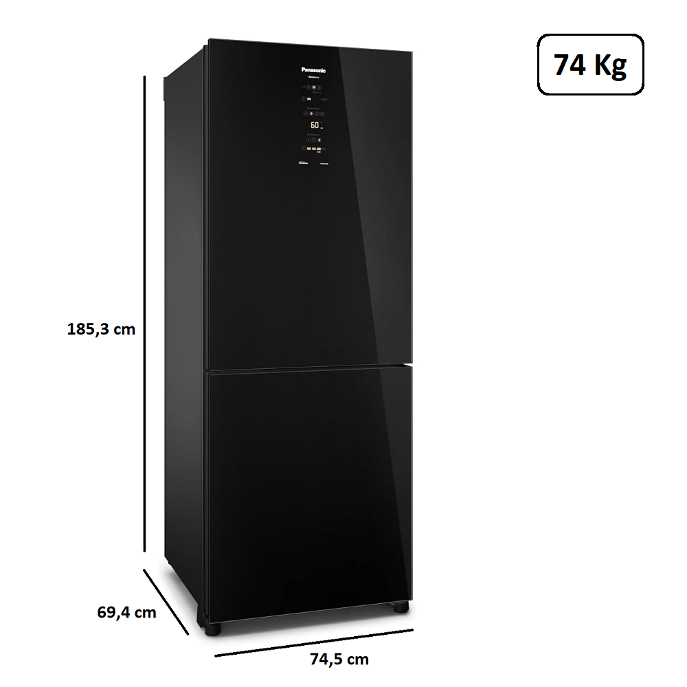 Geladeira Panasonic Frost Free 2 Portas Glass Preta 467L 220V BB65GV7BB Inverter, , large image number 7