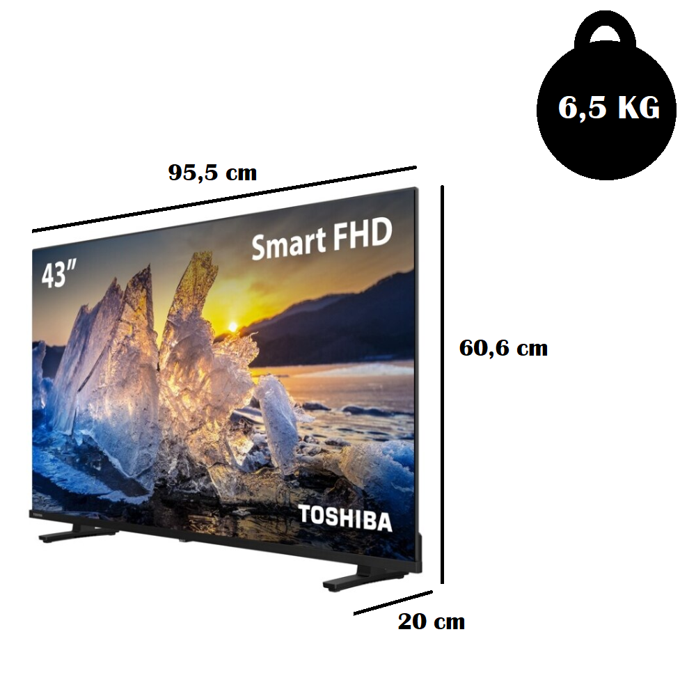 Smart TV 43 Polegadas Toshiba DLED Wi-Fi VIDAA 2 HDMI 2 USB 43V35MS TB021M, , large image number 5
