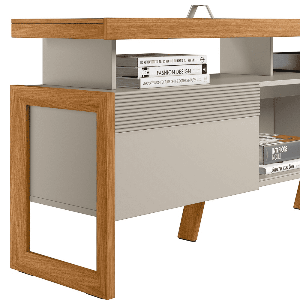 Rack Para Tv At&eacute; 70 Polegadas Nature/Off White Linea Esmeralda, , large image number 3