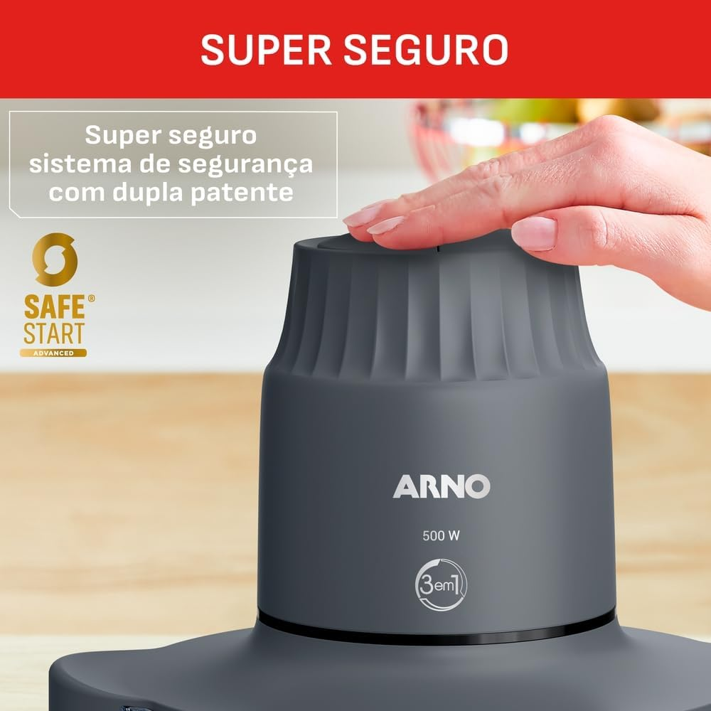 Mini Processador de Alimentos Arno Choppeo CH01 500W Cinza, , large image number 7