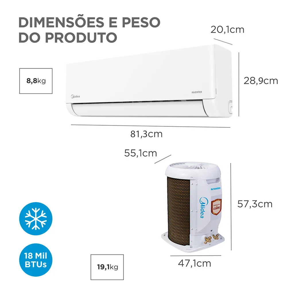 Ar Condicionado Springer Inverter Midea AirVolution Lite 18000 BTUh Frio, , large image number 9