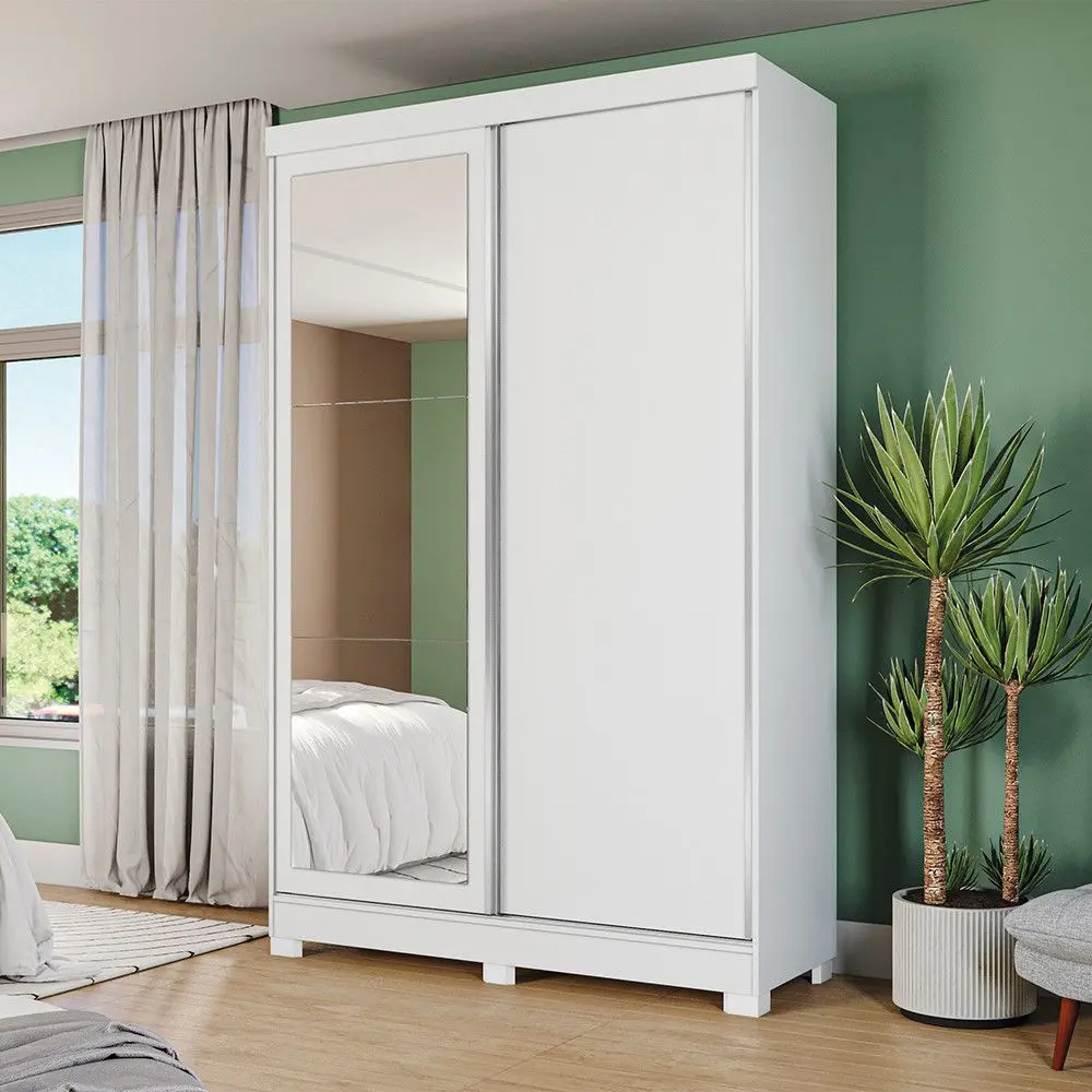 Guarda-Roupa Casal 2 Portas de Correr 2 Gavetas Branco Kappesberg CB01N571, , large image number 1