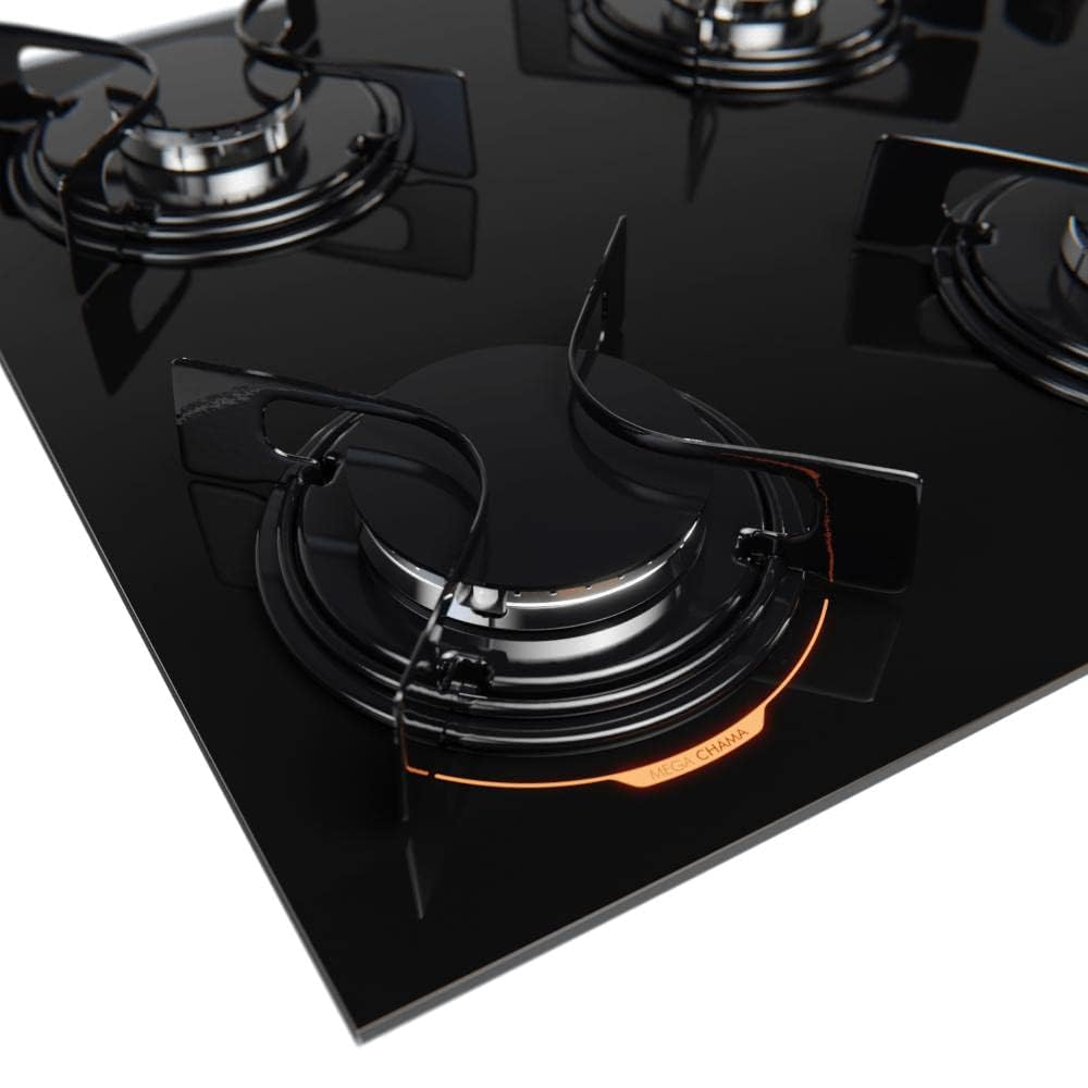 Fogao Cooktop Atlas 4 Bocas Utop Glass com Mesa em Vidro Acendimento Automático preto, , large image number 3