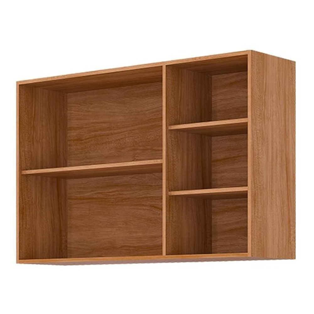 Armário de Cozinha Madeira com 2 Portas 120cm Cinamomo/Platina MGM Móveis Brilhante - 100% MDF, , large image number 1