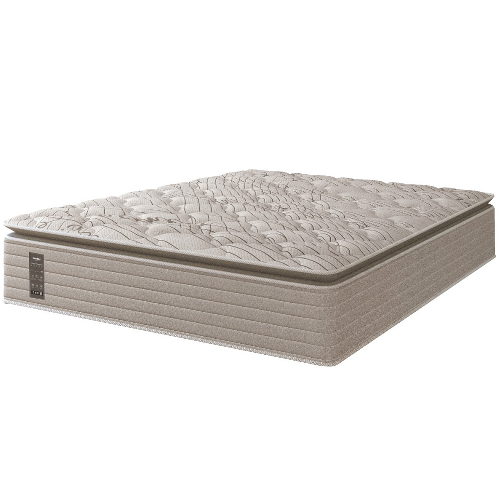 Colchão King Bronx de Molas Ensacadas Bege com Pillow 193x203x75 cm Umaflex