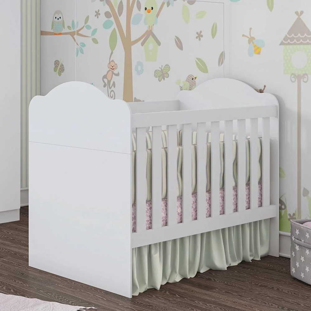 Berço Mini Cama Yupe Branco 70x130 Estrela