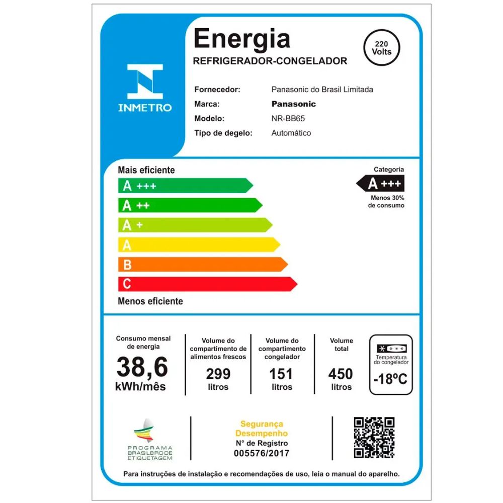 Geladeira Frost Free Panasonic Inverse Duplex 450L Black Glass 220V BB65GVFBB, , large image number 8