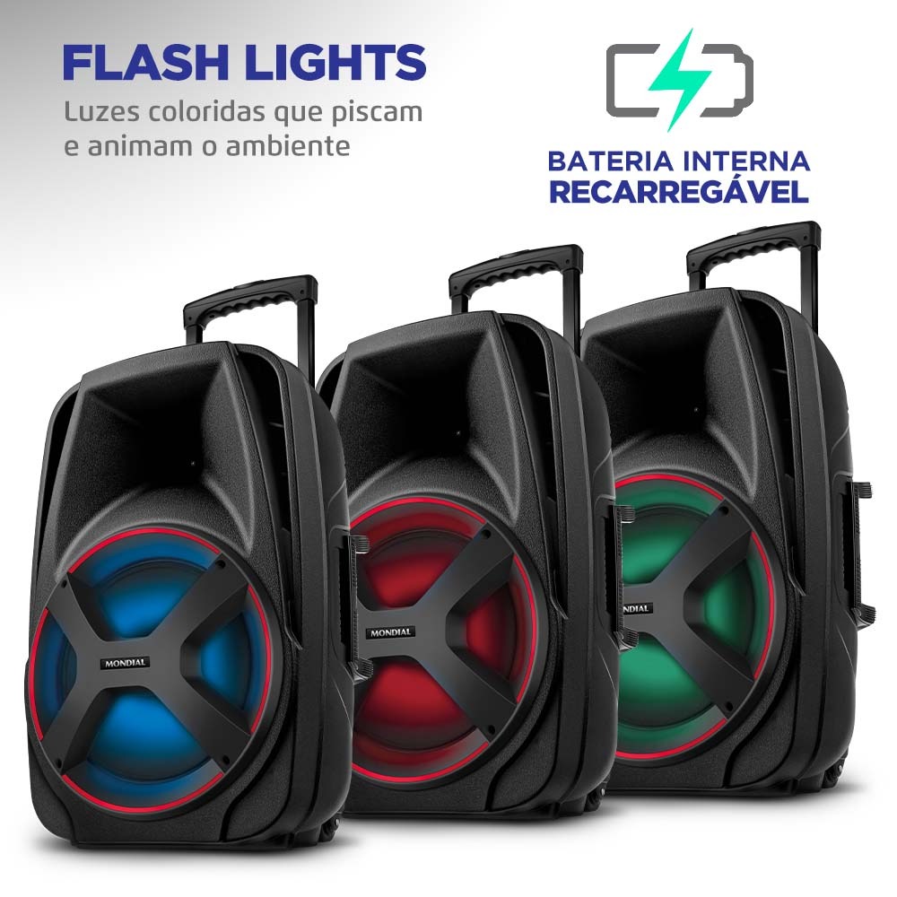 Caixa de Som Amplificada Mondial Bluetooth USB Rádio FM 550W Bivolt CM550, , large image number 4