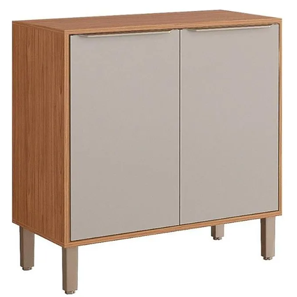 Balcão de Cozinha com Tampo 2 Portas Cinamomo/Off White MGM Divina Esplend - 100% MDF