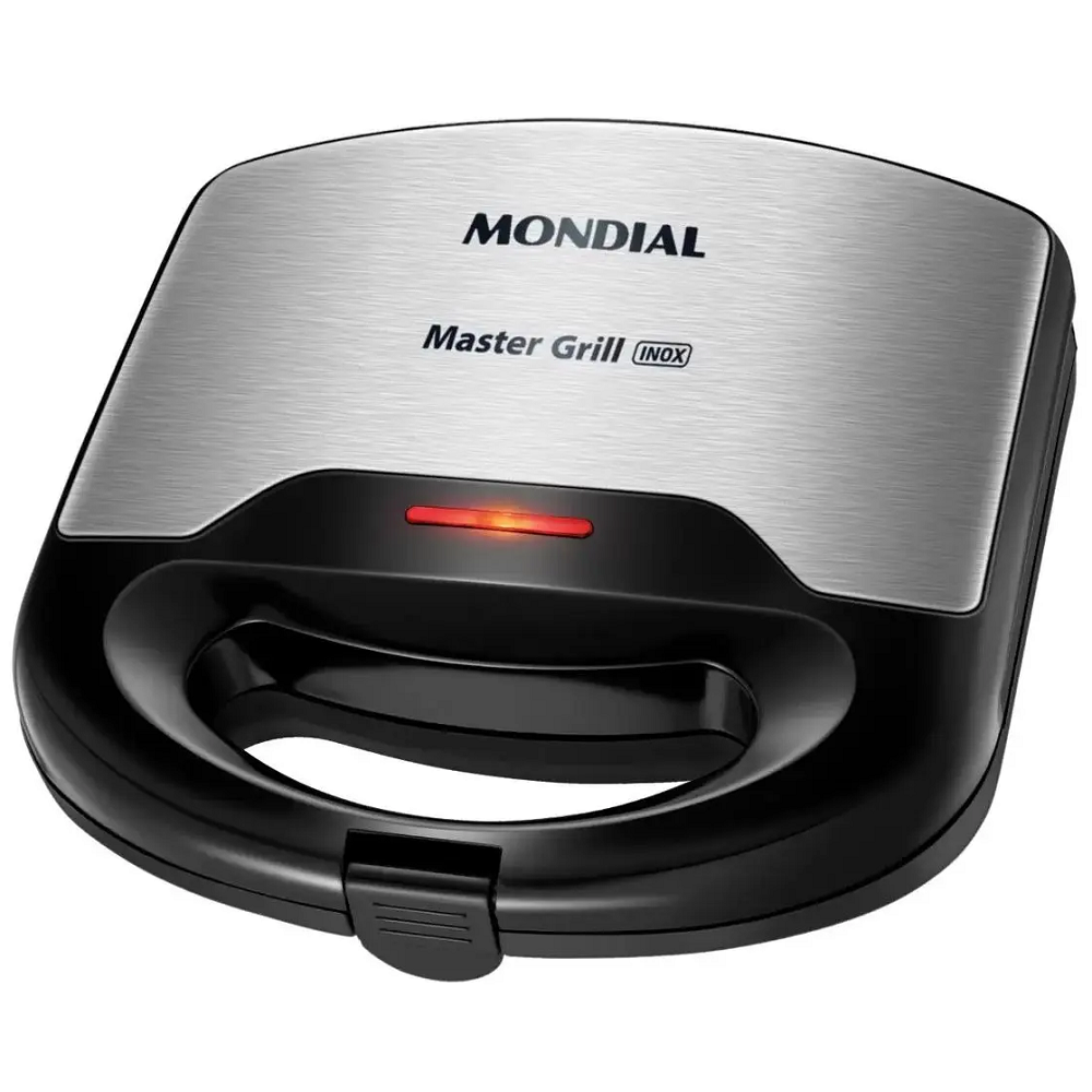 Sanduicheira Grill Mondial Antiaderente Preta / Inox 750W 220V S-20
