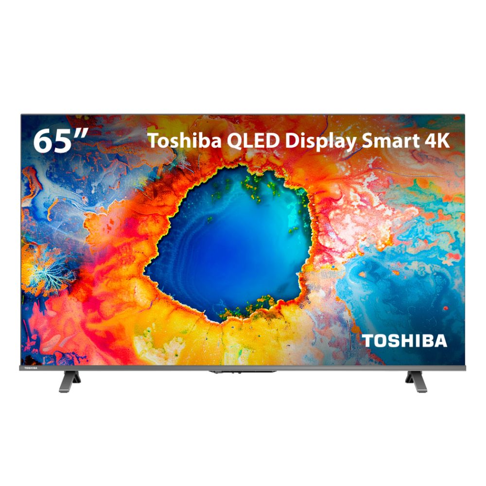 Smart TV QLED 65'' 4K Toshiba 65C450NS Wi-Fi Bluetooth HDMI USB Google TB036M