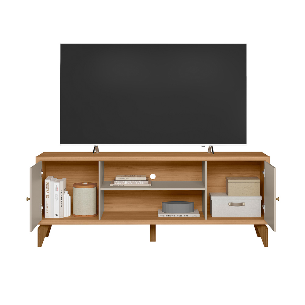 Rack Para Tv Até 70 Polegadas Jequitibá/Off White Fosco Línea Porto, , large image number 3