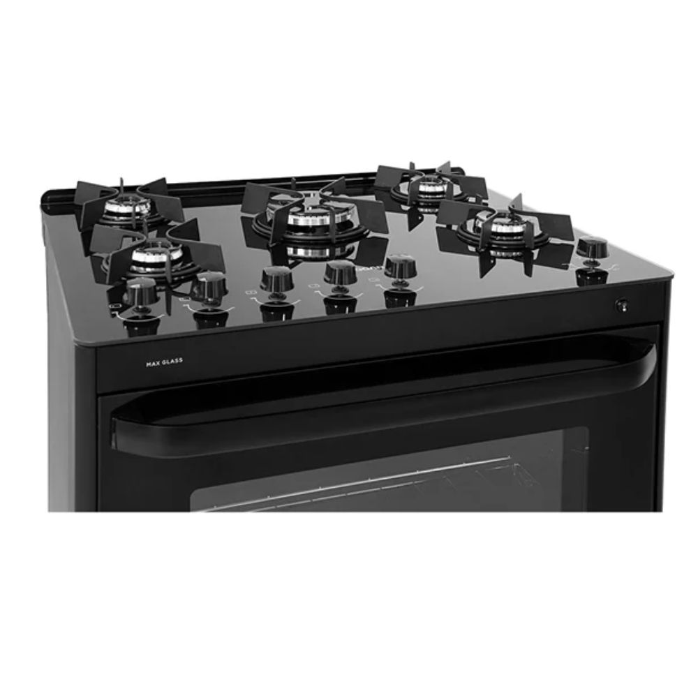 Fogão 5 Bocas Suggar Mesa De Vidro Bivolt Max Glass Preto FGVMG510PT, , large image number 4