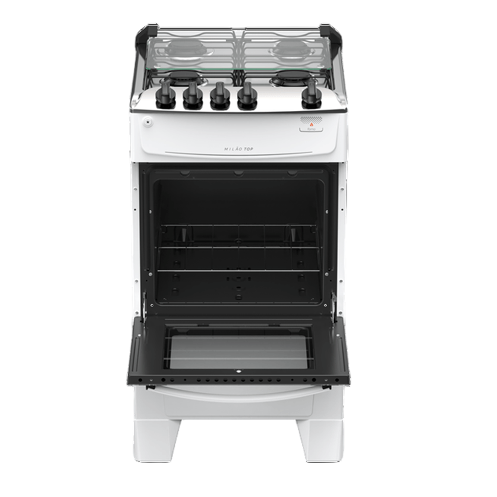 Fog&atilde;o 4 bocas Atlas Autom&aacute;tico Mesa de Inox Branco New Mil&atilde;o Top, , large image number 2