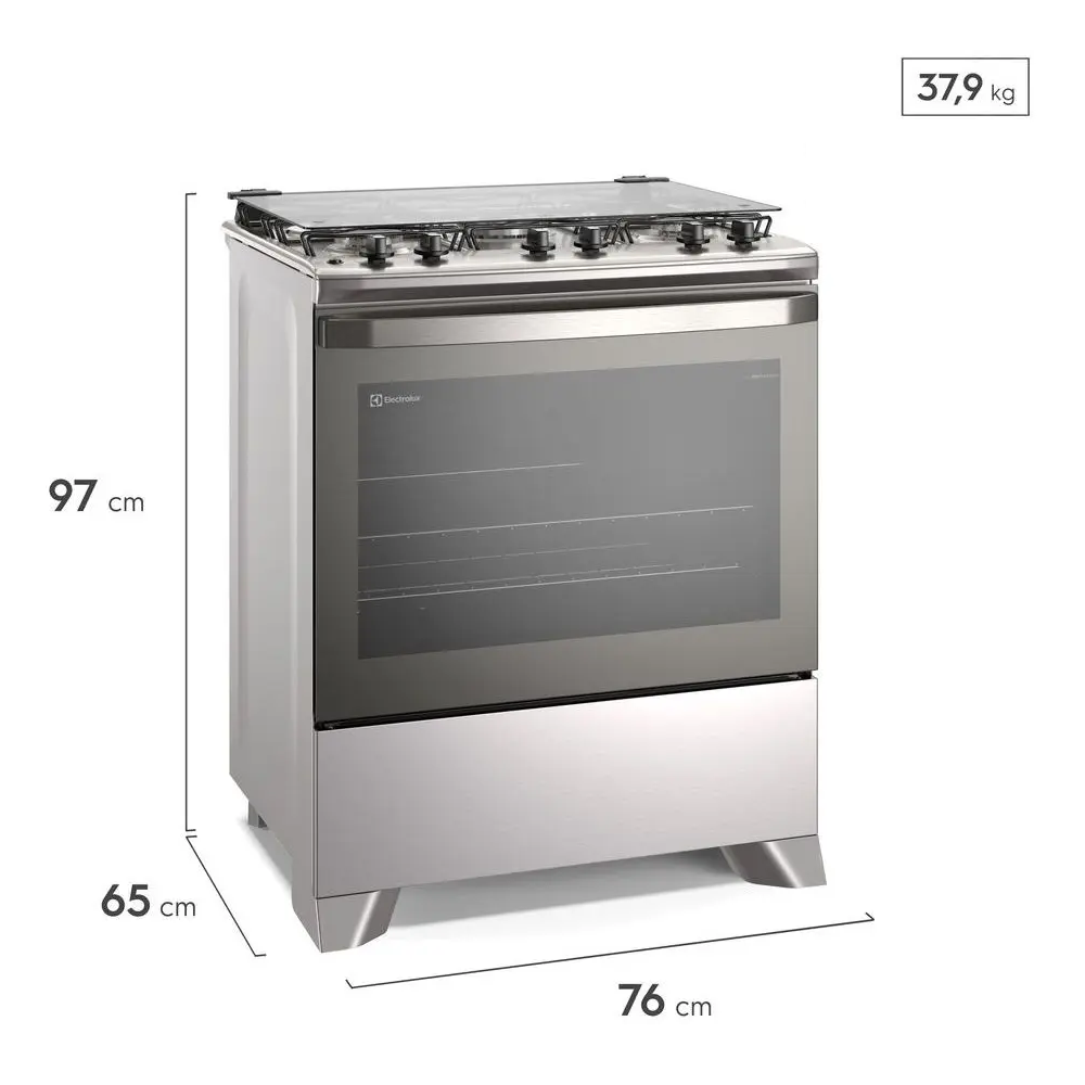 Fogão 5 bocas Electrolux Mesa de Inox Cinza Bivolt Efficient PerfectCook FE5IC, , large image number 5