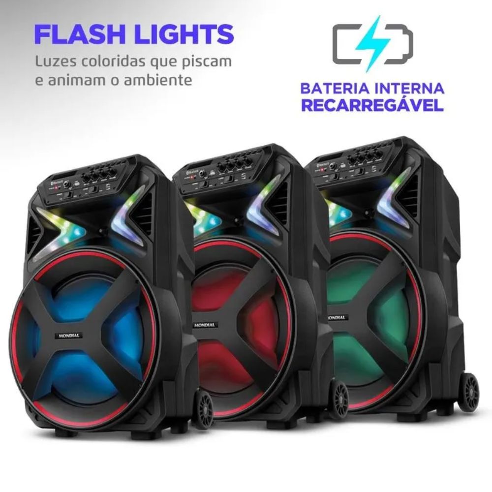 Caixa de Som Amplificada Mondial Bluetooth USB Rádio FM 400W Bivolt CM400, , large image number 4