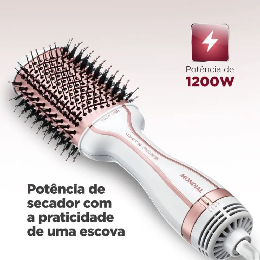 Escova Secadora Mondial ES-50 Branco/Rose Gold Bivolt 1200W, , large image number 3