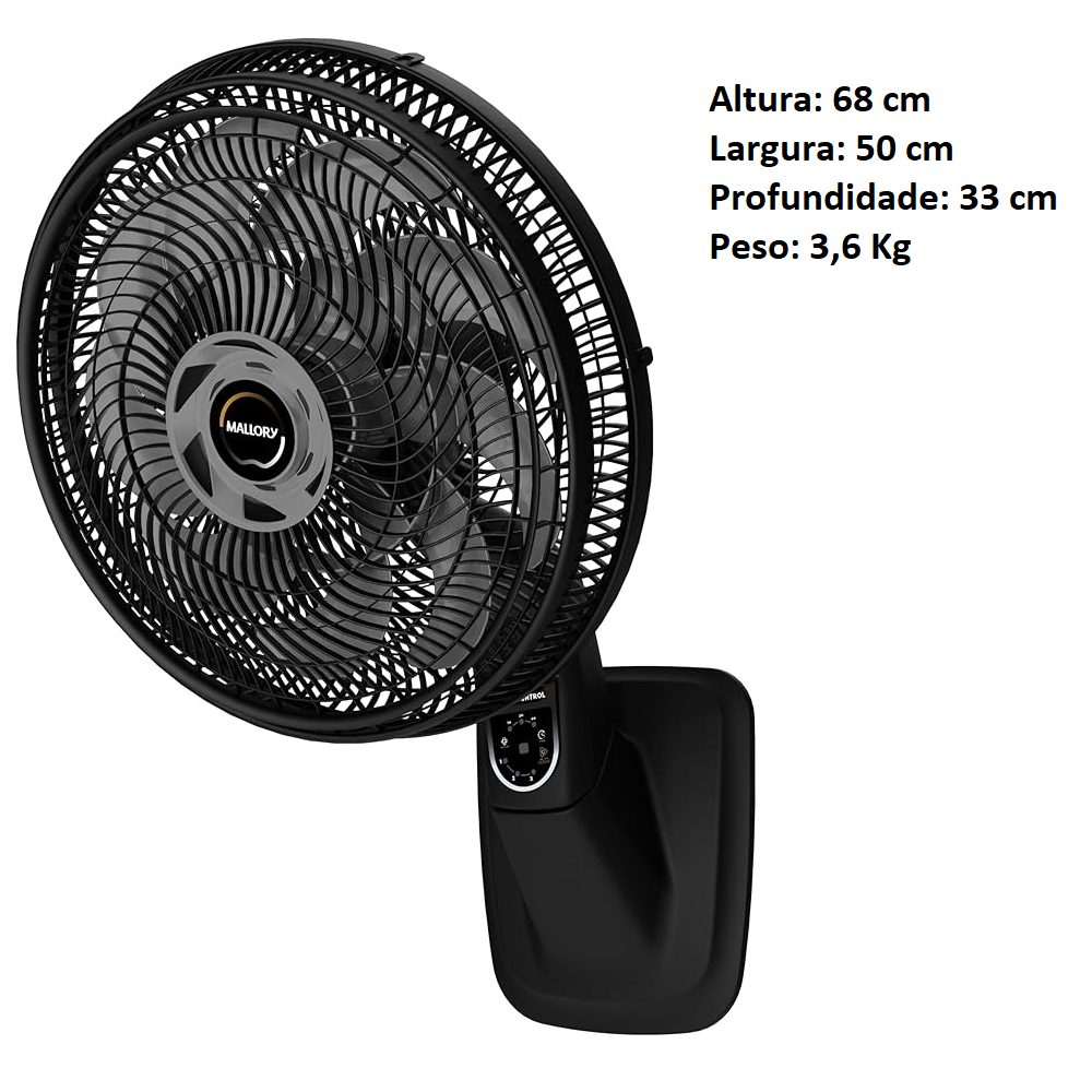 Ventilador de Parede Mallory 40cm Smart Control 15 P&aacute;s 140W 220V com Controle Remoto, , large image number 3