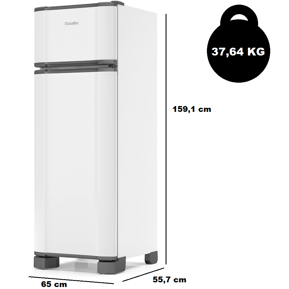 Geladeira Esmaltec Cycle Defrost 2 Portas Branca 276L 220V RCD34 Pró Inverter, , large image number 3