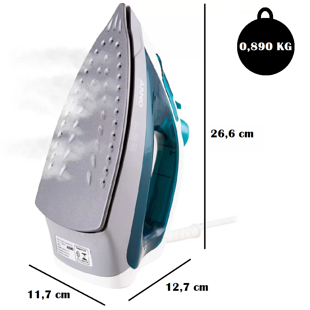 Ferro de Passar a Vapor Arno Steamgliss FV1920B2 FSGP 220V Base Antiaderente 1200W, , large image number 6