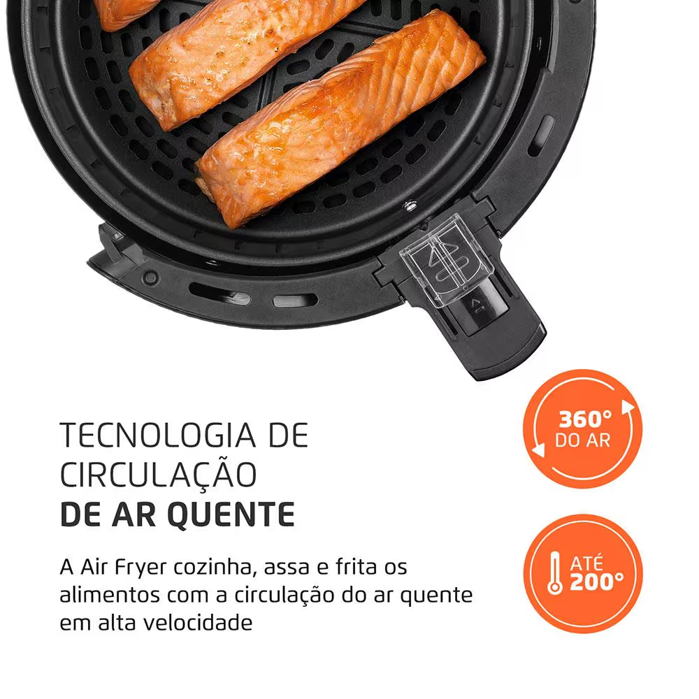 Fritadeira Elétrica Air Fryer Mondial Sem Óleo 3,6 Litros Preta 220V AF-36-FB, , large image number 4